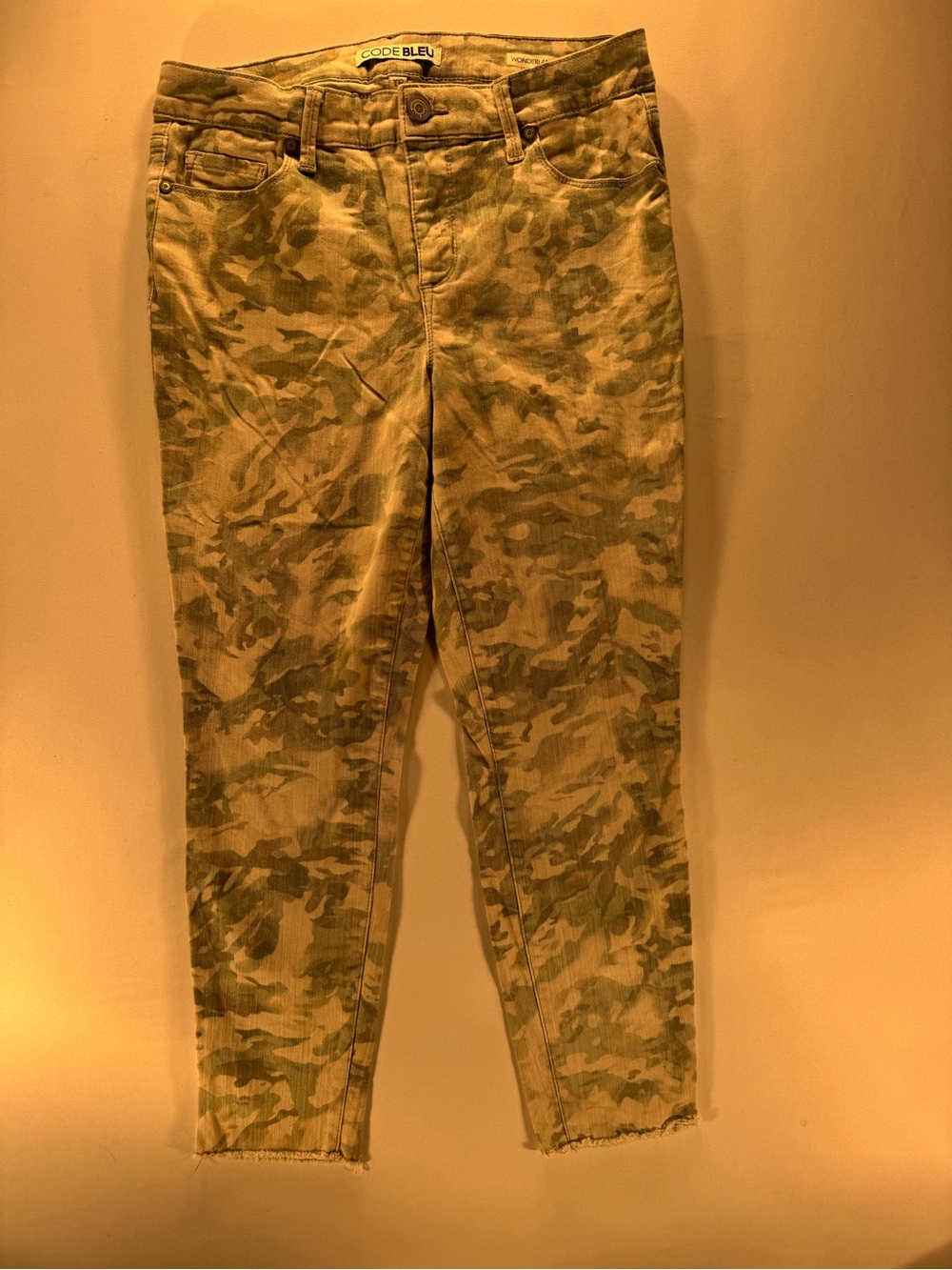Code Bleu Women's Olive Camo Jean Capris